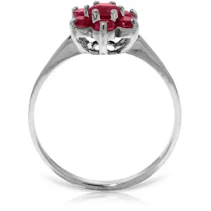 0.66 Carat 14K Solid White Gold Rekindle Ruby Ring