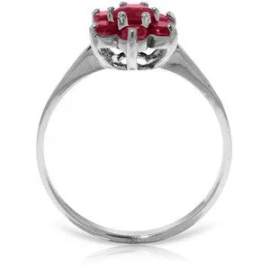 0.66 Carat 14K Solid White Gold Rekindle Ruby Ring
