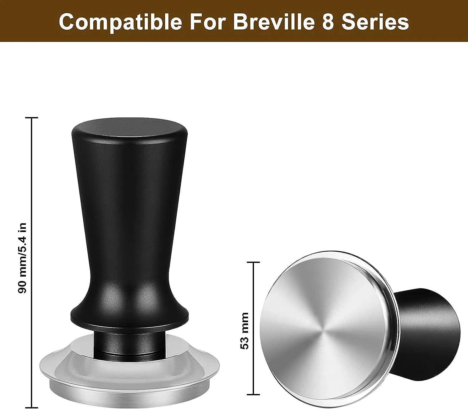 53mm Calibrated Espresso Coffee Tamper with Spring Loaded