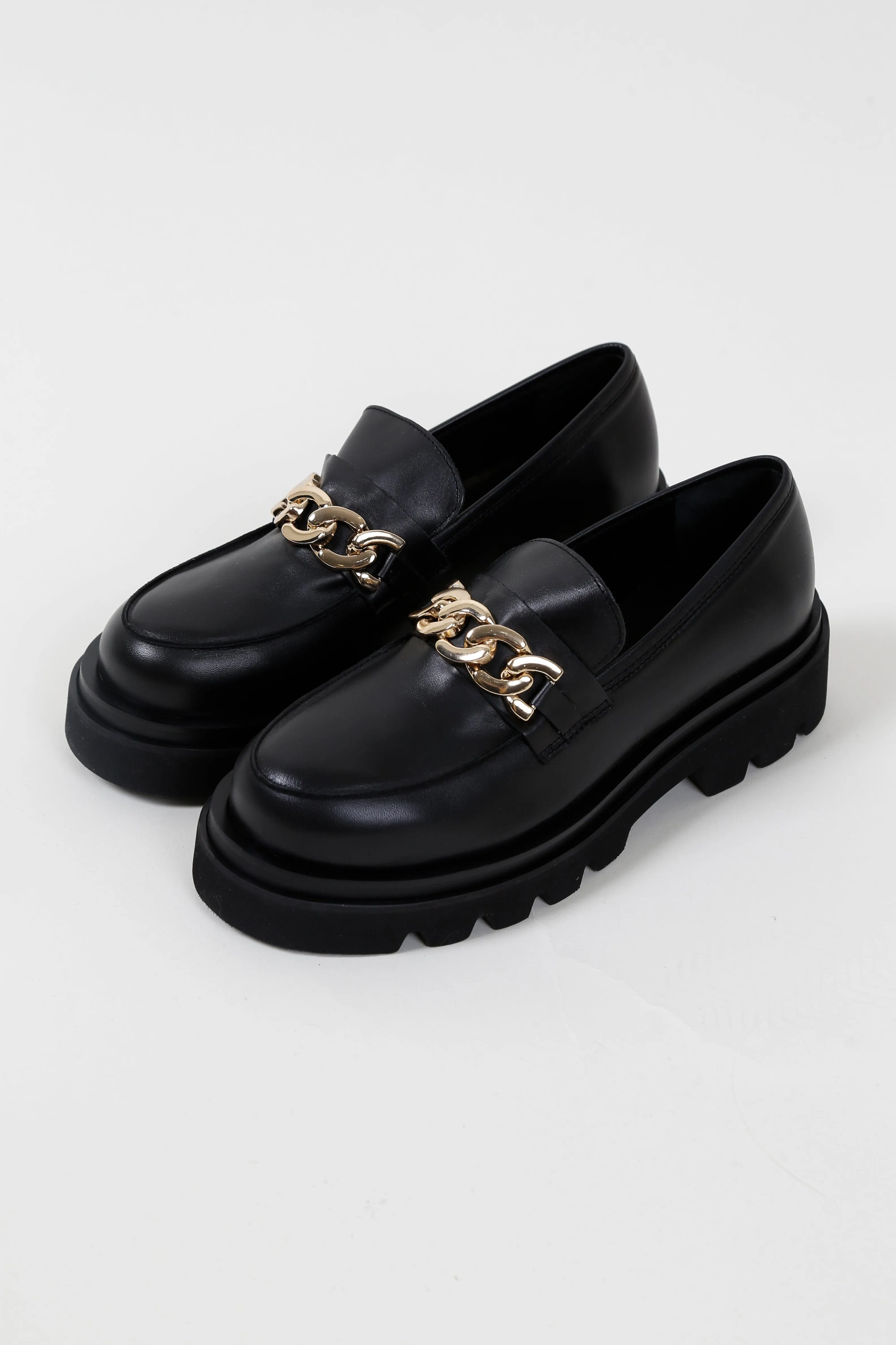 ALOHAS | Track Leather Loafer - Black