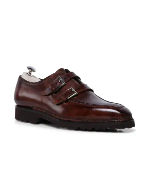Artistico Leather Monkstrap in Medium Chocolate