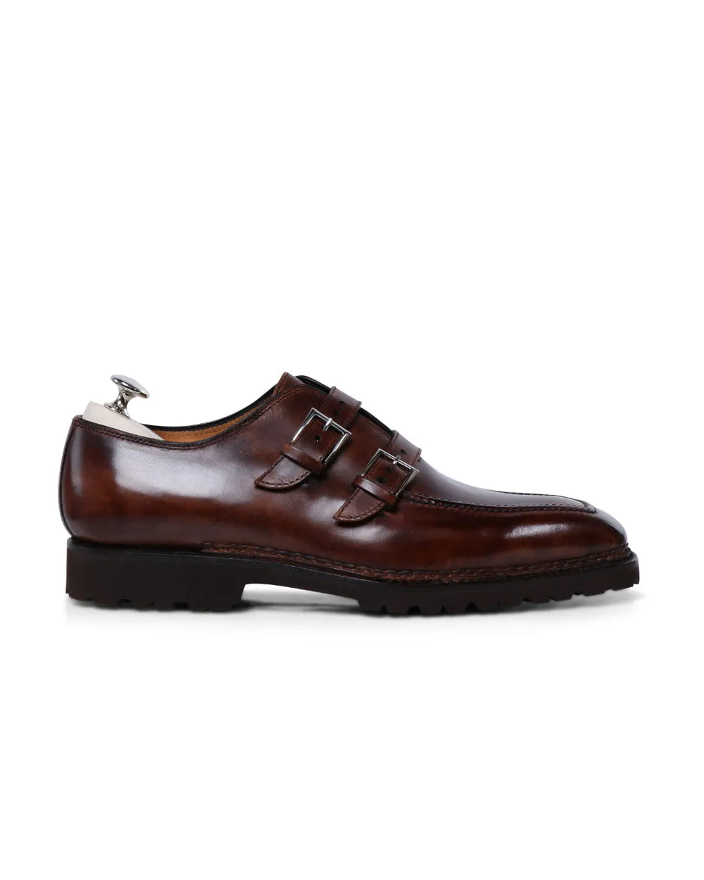 Artistico Leather Monkstrap in Medium Chocolate