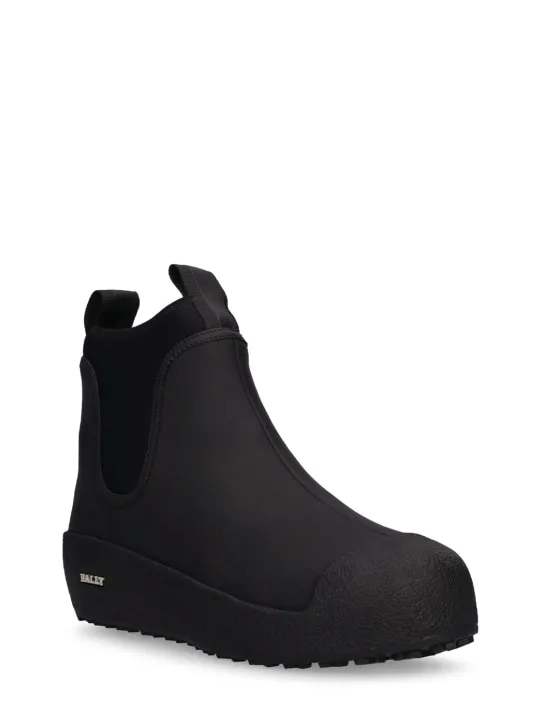 Bally   30mm Gadey rubberized leather boots 