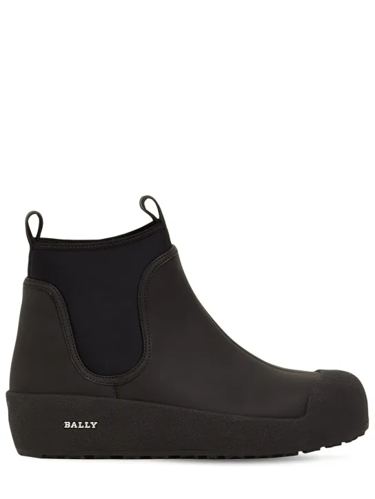 Bally   30mm Gadey rubberized leather boots 