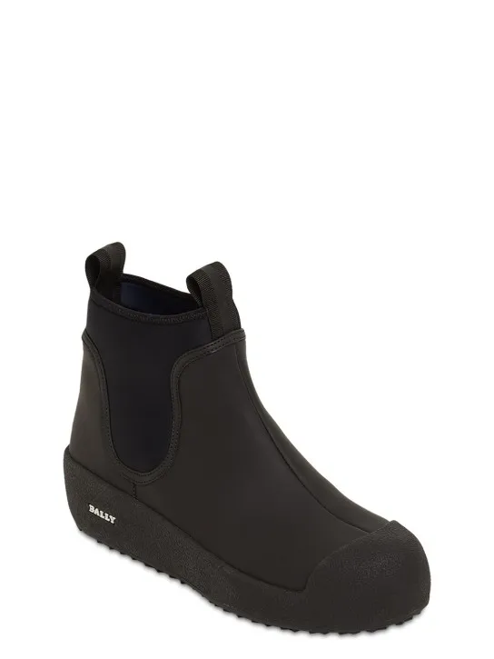 Bally   30mm Gadey rubberized leather boots 