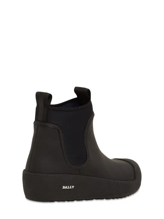 Bally   30mm Gadey rubberized leather boots 