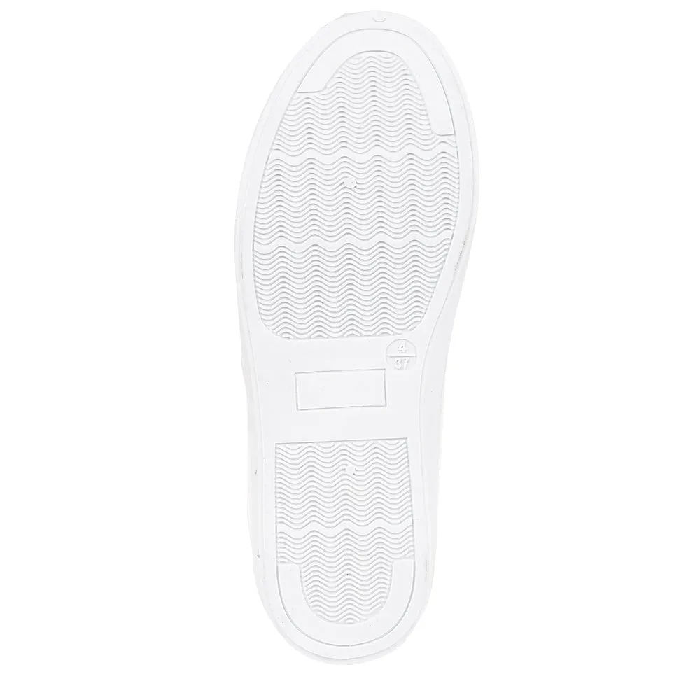 Beige Snake Pattern Flat Shoes