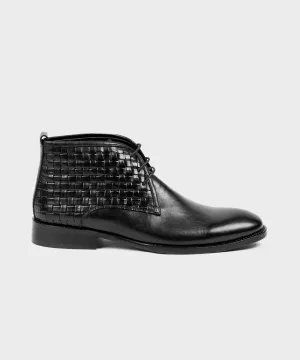 Black Woven Boots