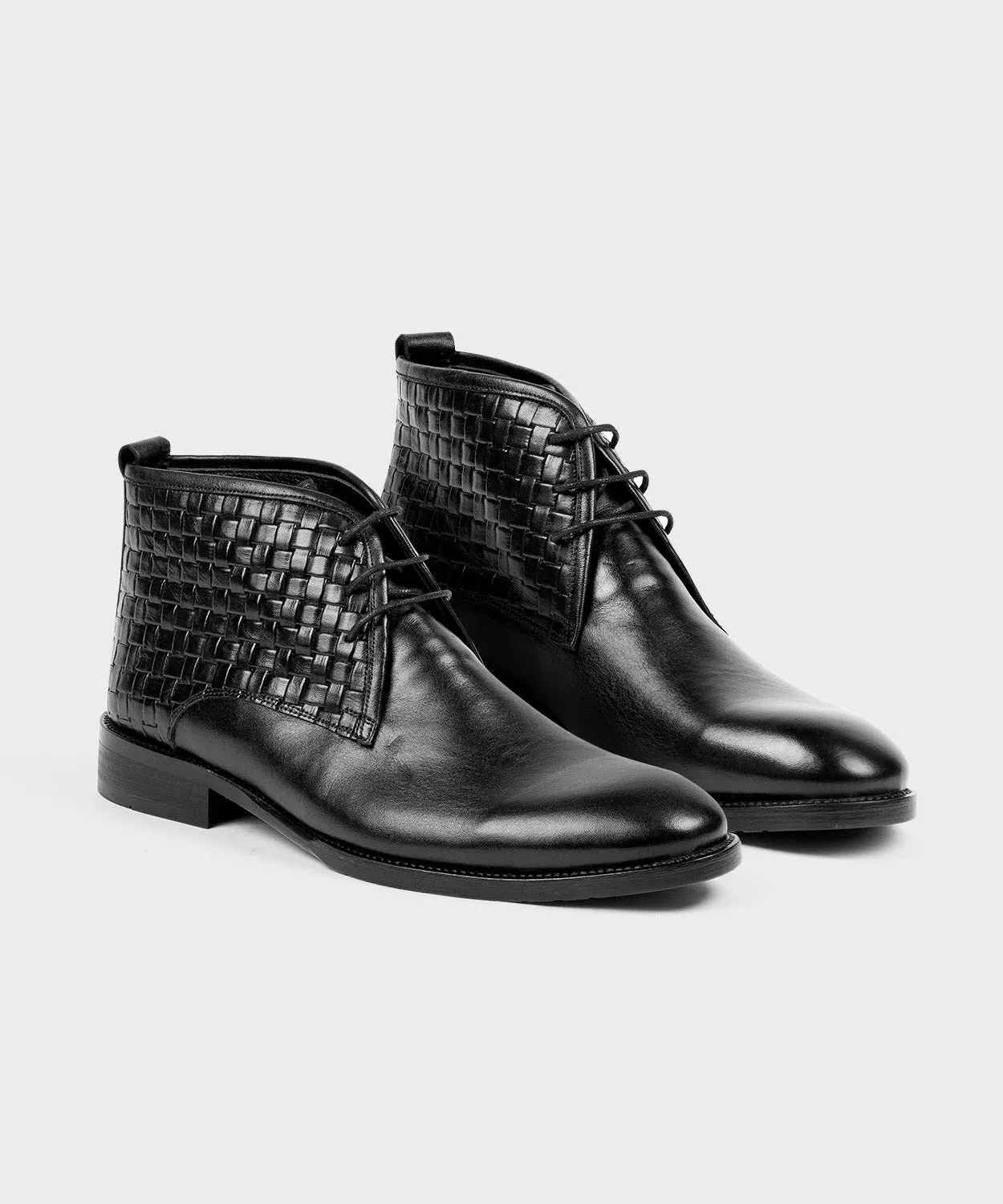 Black Woven Boots
