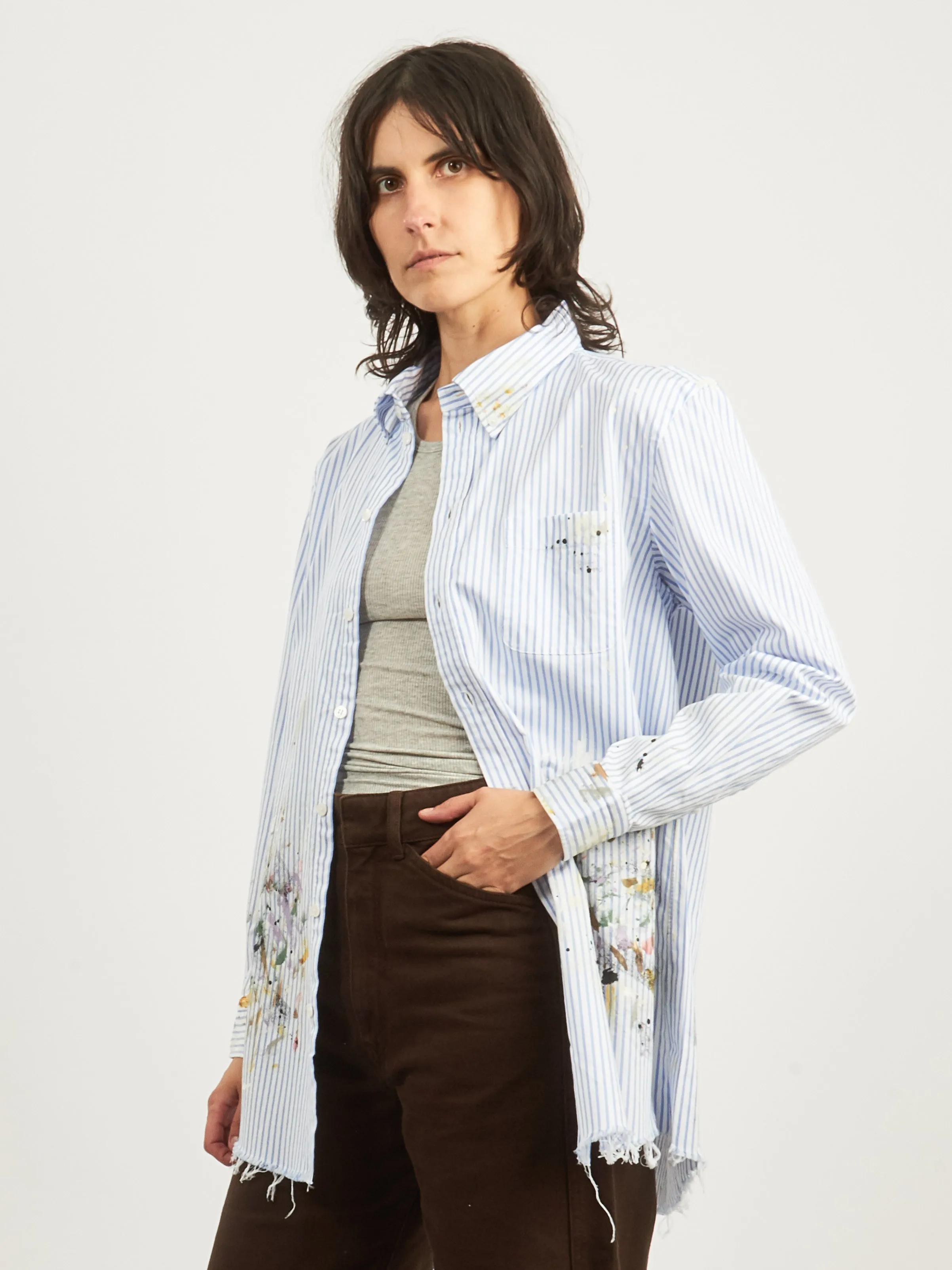 Blue Stripe Painter Shirt