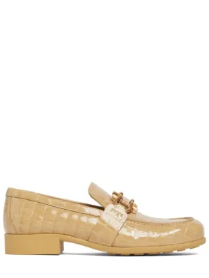 Bottega Veneta   30mm Madame croc embossed loafers 
