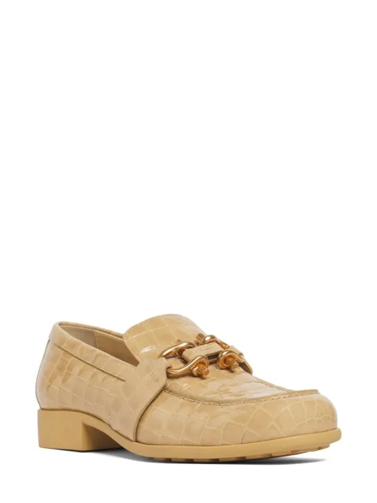 Bottega Veneta   30mm Madame croc embossed loafers 
