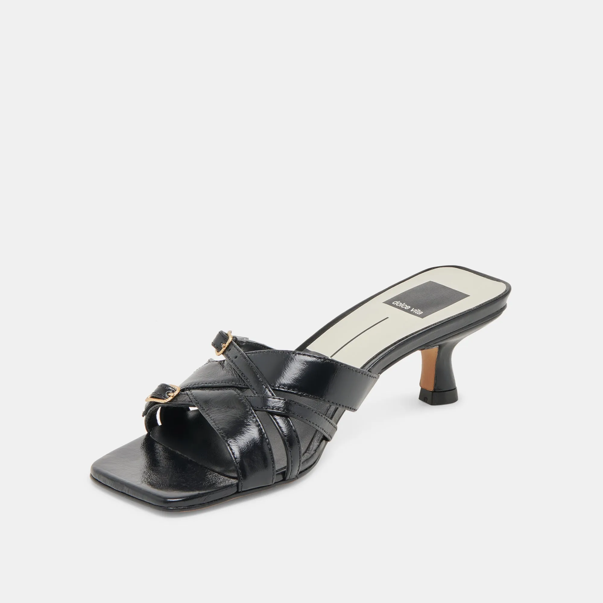 BRYANT HEELS MIDNIGHT CRINKLE PATENT