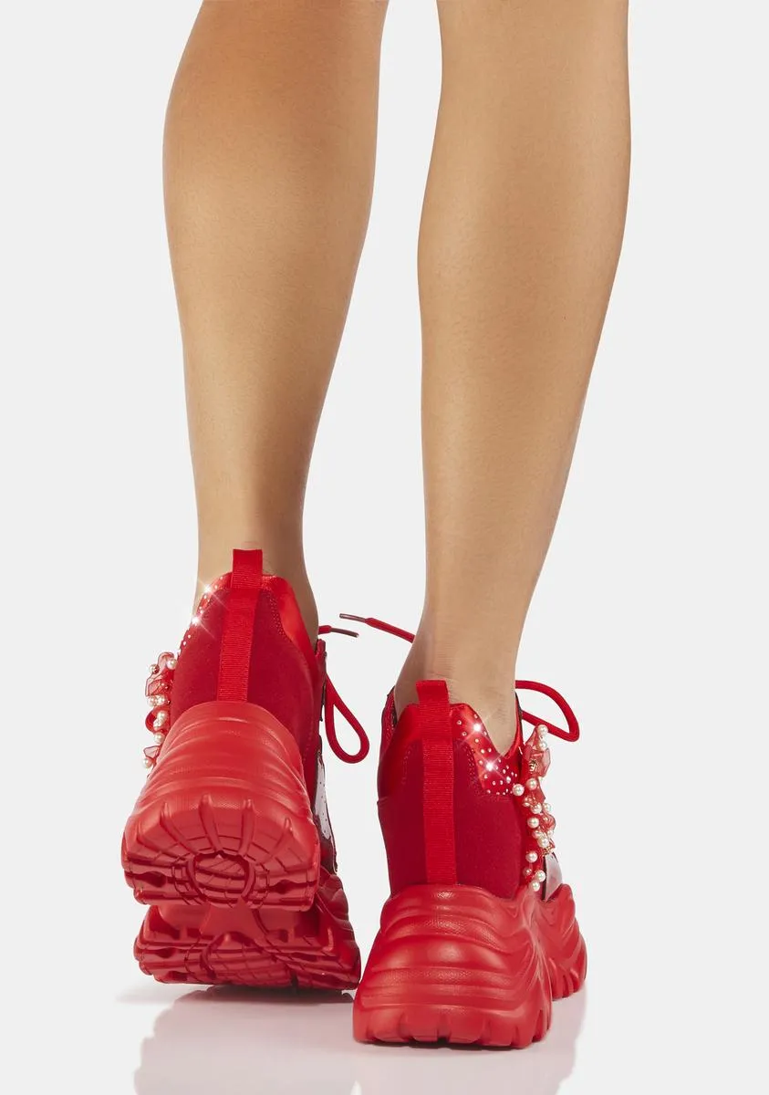 Burn Watermelon Platform Sneakers