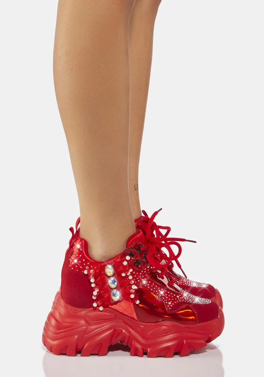 Burn Watermelon Platform Sneakers