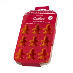 Christmas Gingerbread Man Chocolate, Jelly & Ice Cube Silicone Mould