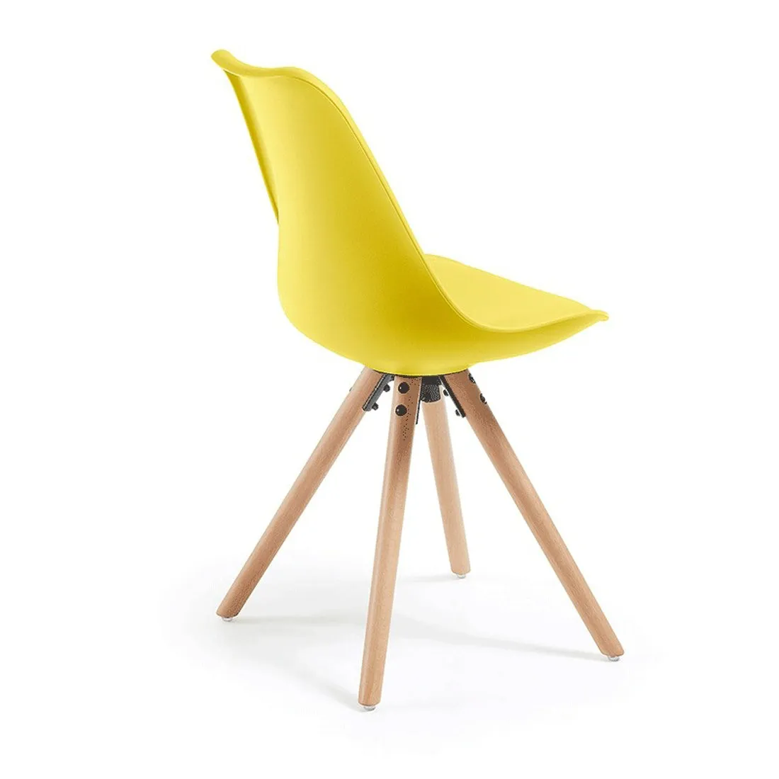 Classic Dining Chair With Cushioned Seat - Yellow