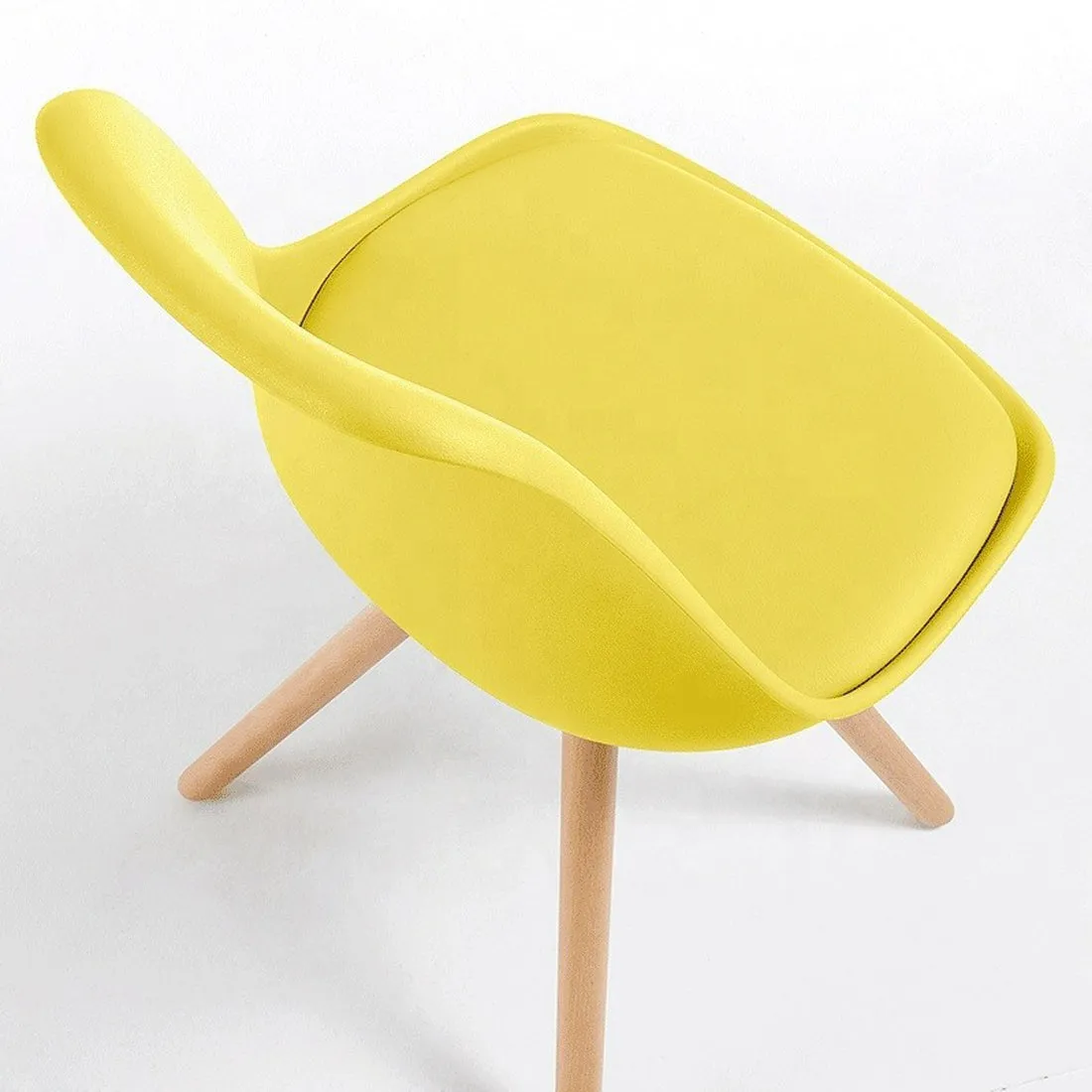 Classic Dining Chair With Cushioned Seat - Yellow