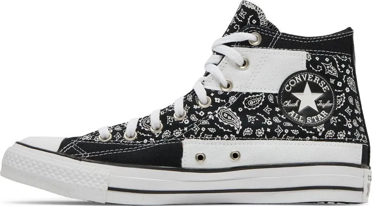 Converse Chuck Taylor All Star High Paisley Patchwork Sneakers - Black