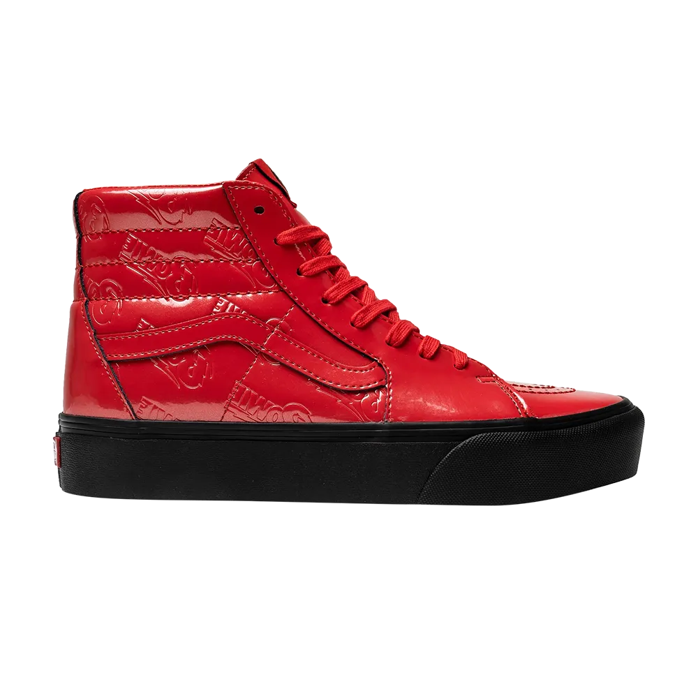 David Bowie x Sk8-Hi Platform 2 Vans sneakers, red