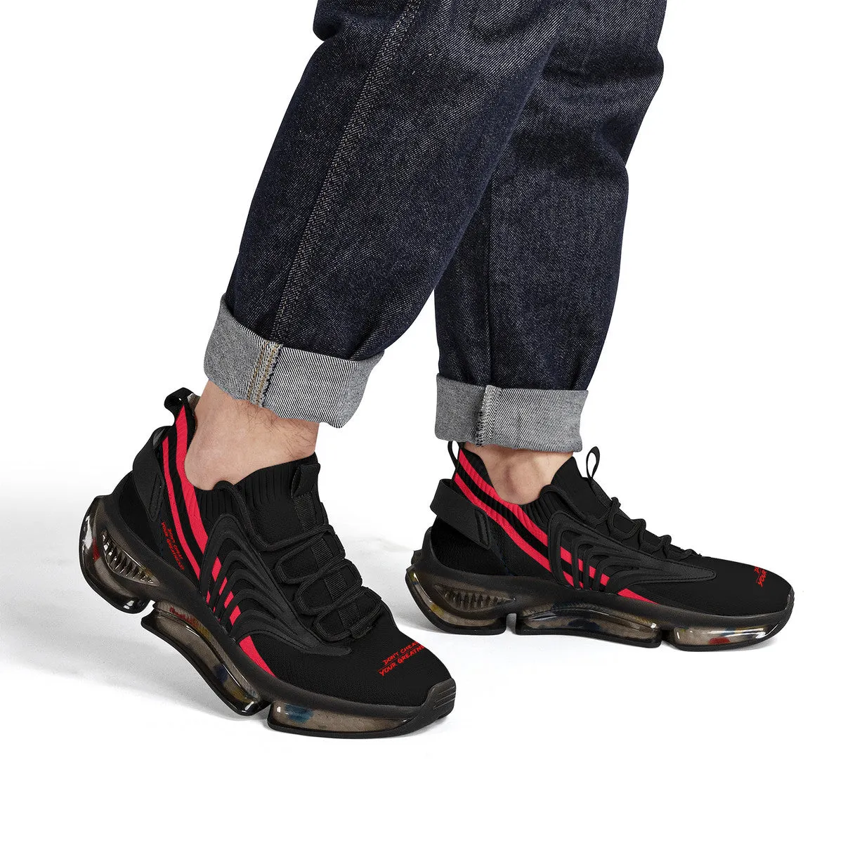 DCYG X2 Black & Red Air Max React Sneakers - Black