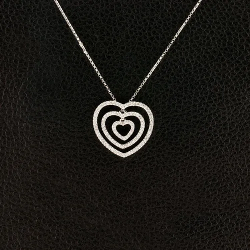 Diamond Triple Heart Pendant