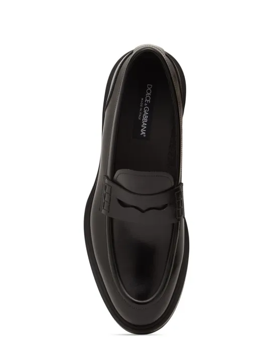 Dolce&amp;Gabbana   Brushed leather loafers 