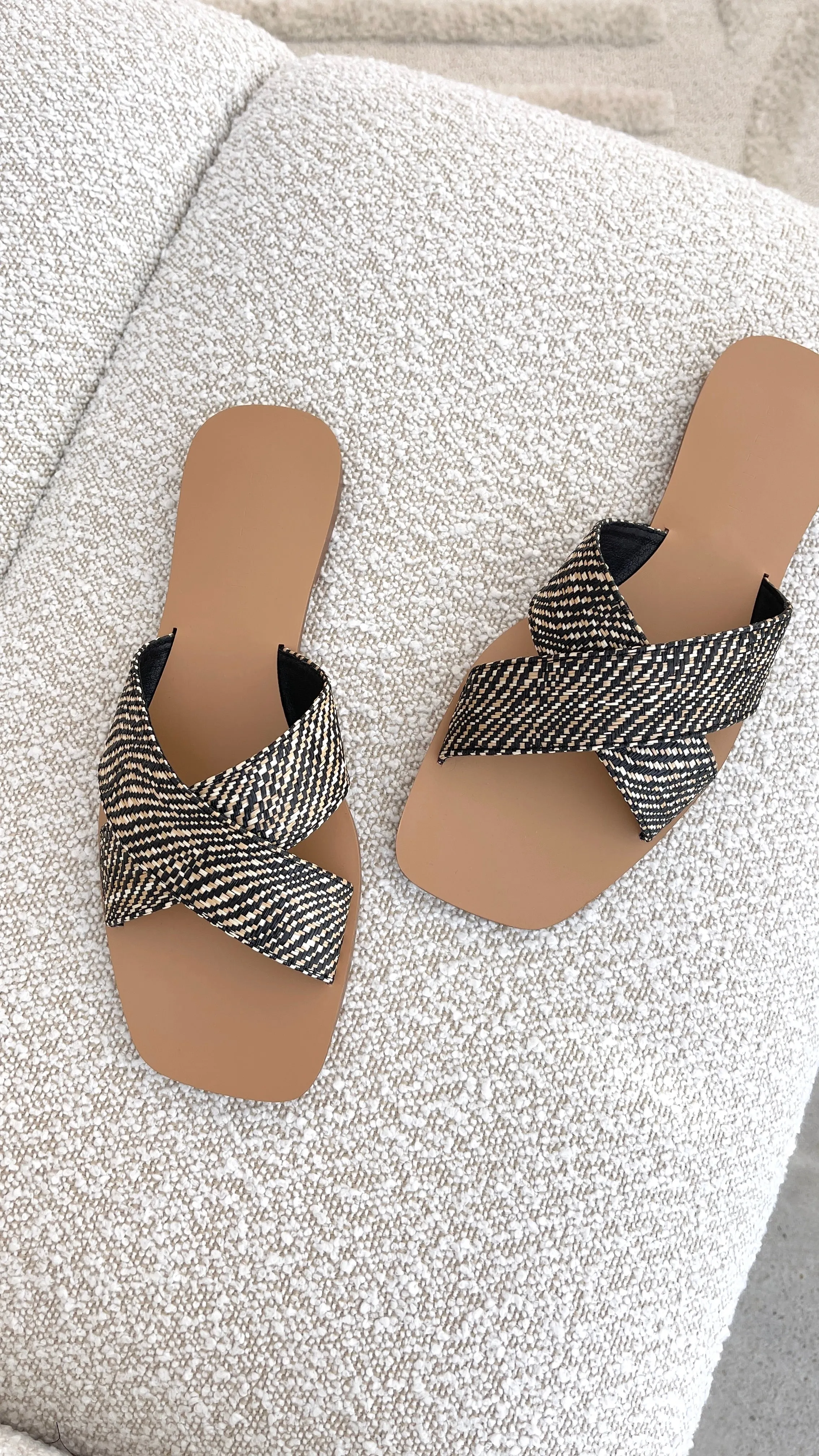 Fitz Slide - Onyx Splice Raffia