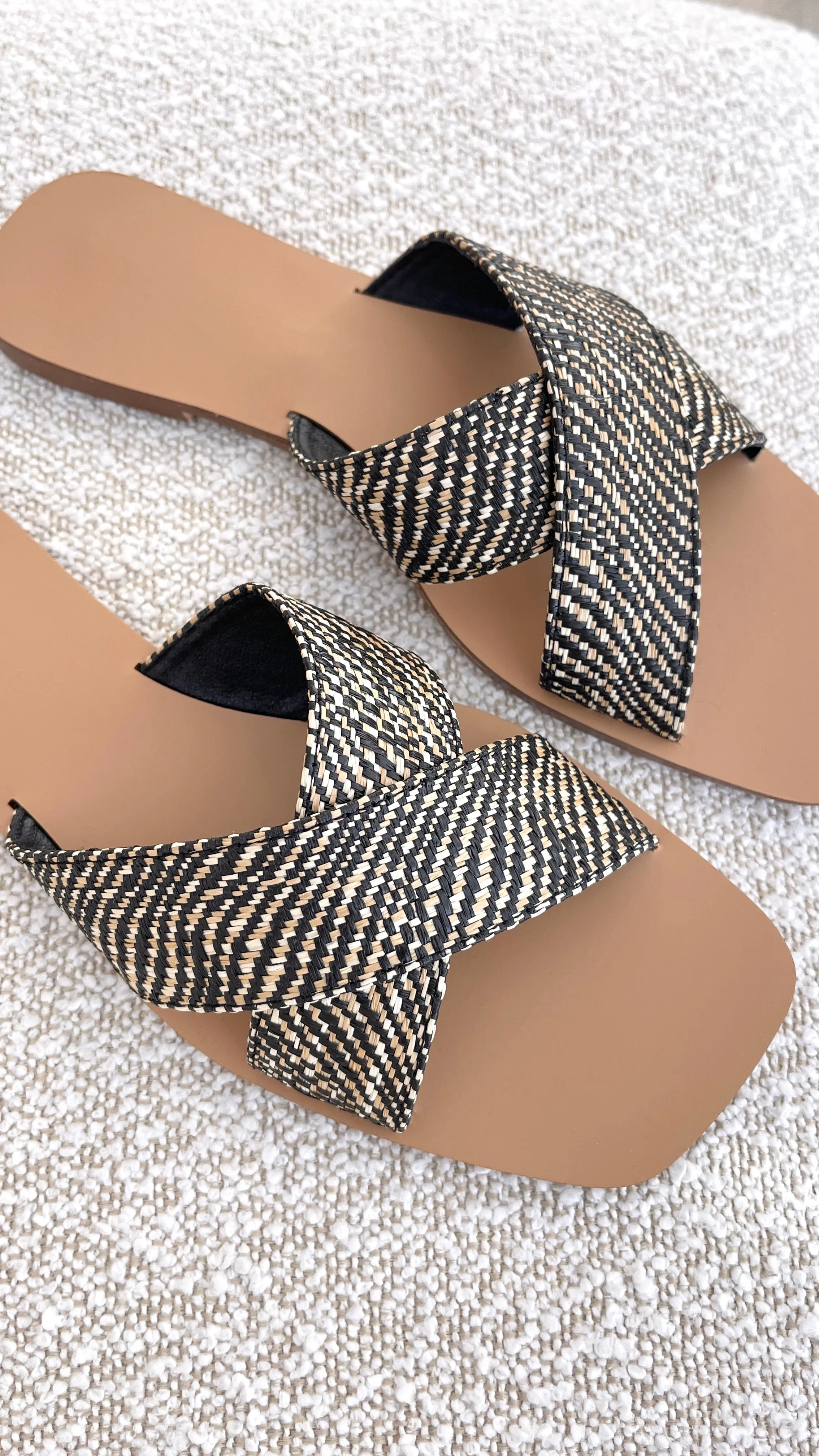 Fitz Slide - Onyx Splice Raffia