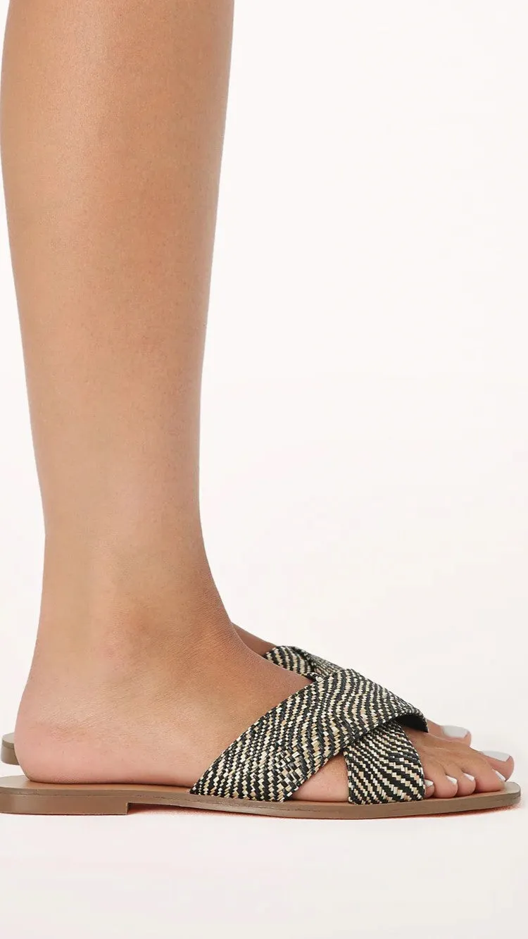 Fitz Slide - Onyx Splice Raffia
