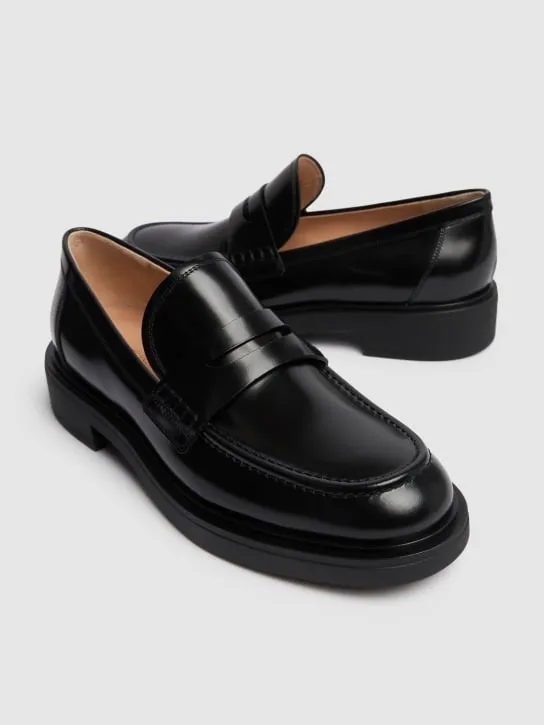Gianvito Rossi   20mm Harris leather penny loafers 