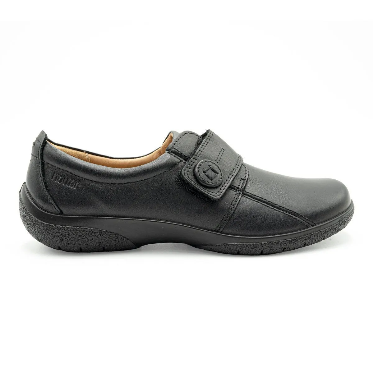 Hotter Sugar Casual Loafers Pumps Leather Black Colour For Women