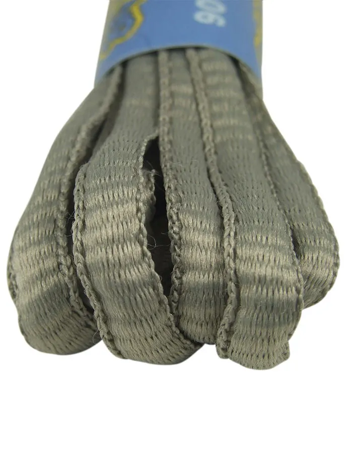 Light Grey Oval Running Shoe Shoelaces - 6mm wide