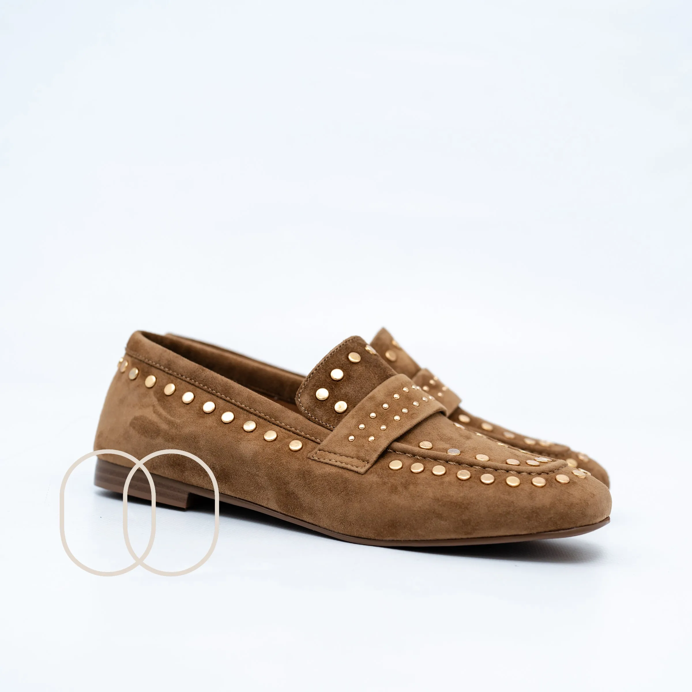 LODI Suede Loafers in Tan - BE4771
