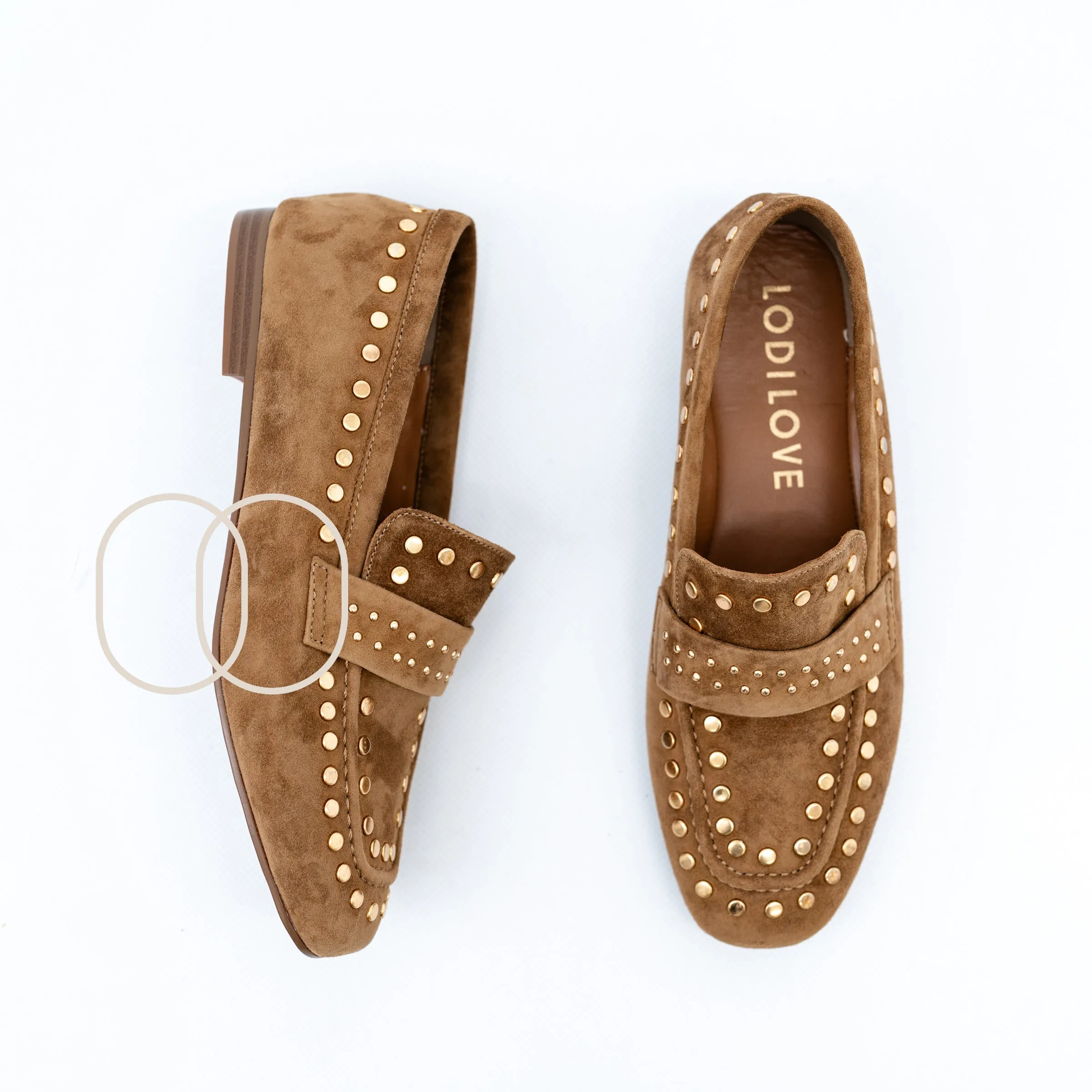 LODI Suede Loafers in Tan - BE4771