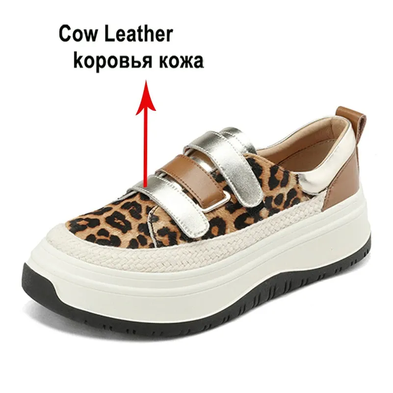 MBCS1149 Women's Casual Shoes - Flats Sneakers - Leopard Pattern