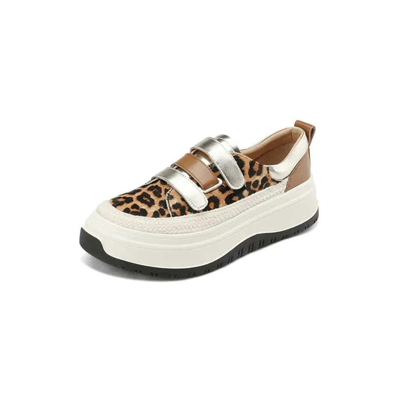 MBCS1149 Women's Casual Shoes - Flats Sneakers - Leopard Pattern