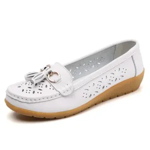 Merendy Sarea Square Toe Slip-On Low Heel Loafers