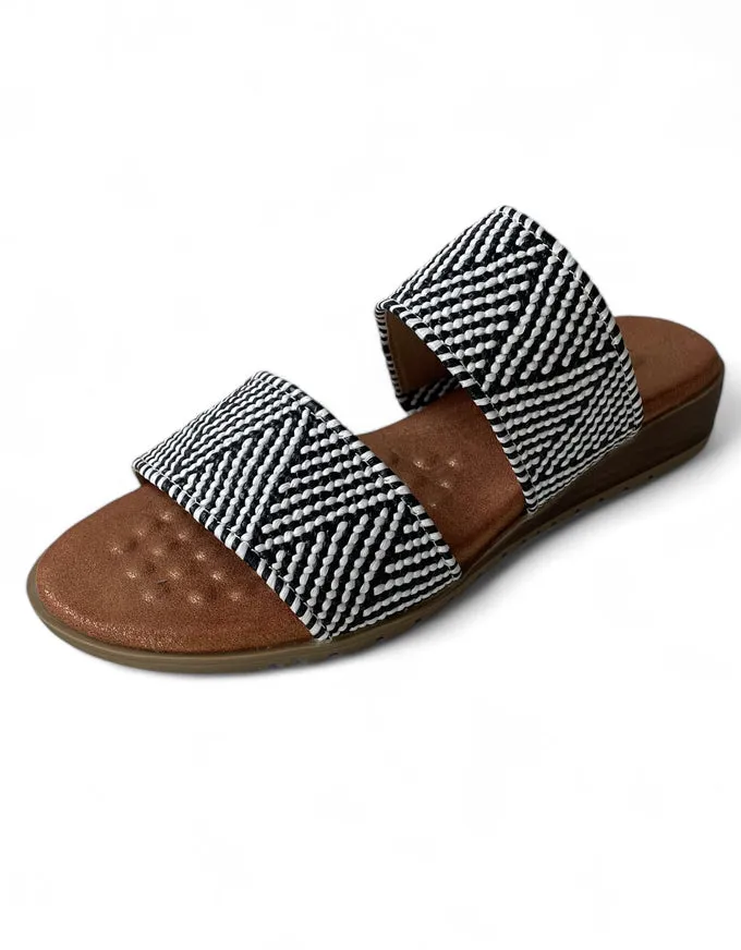 MISTER Sandals Geometric Raffia