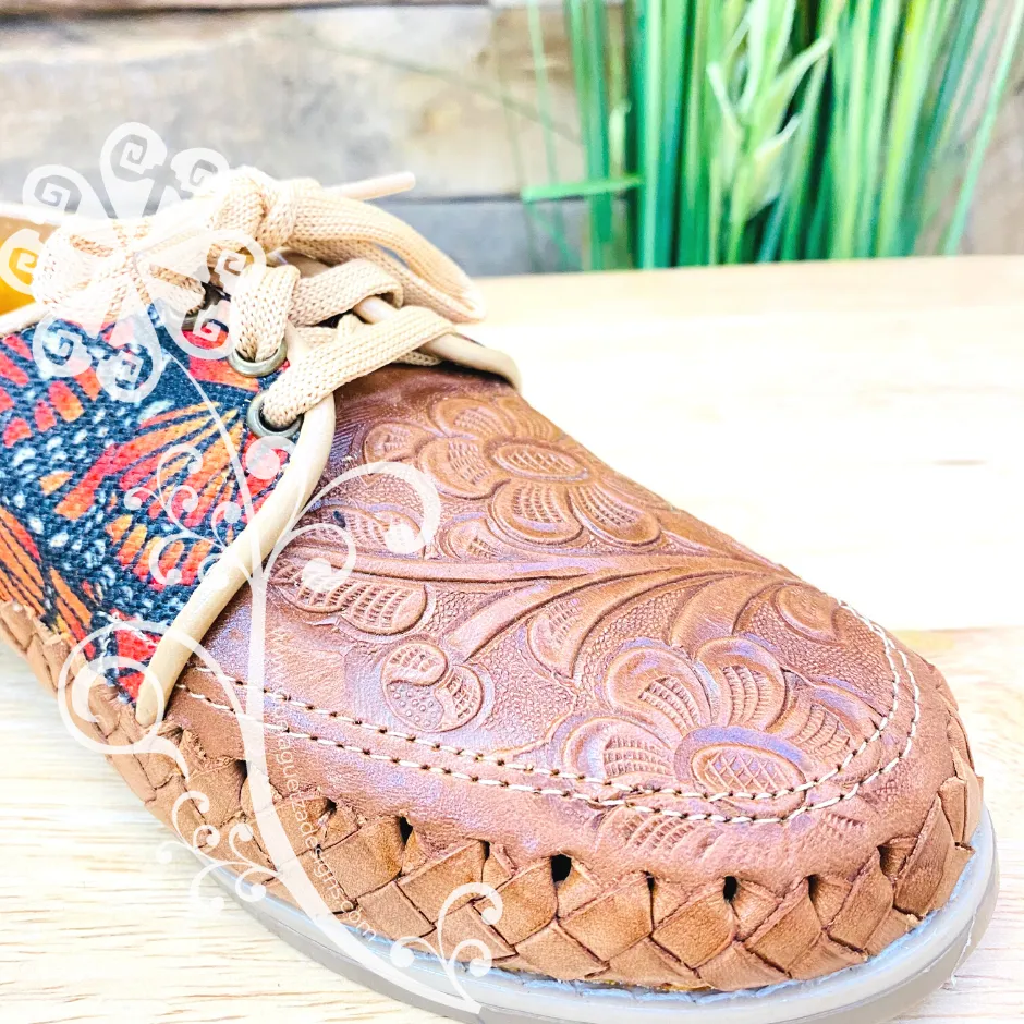 Monarca Butterflies - Loafers Artisan Leather Women Shoes