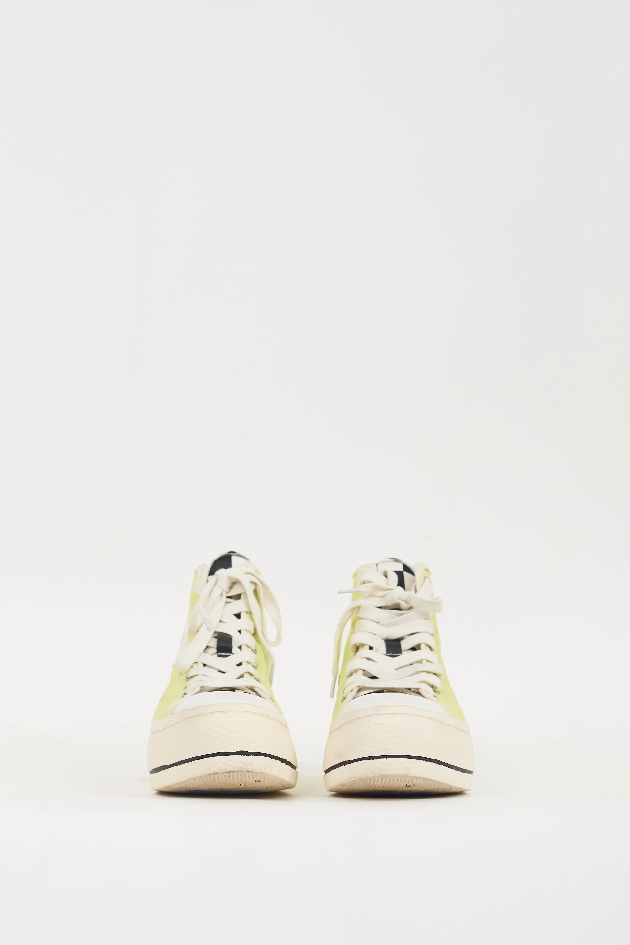 Neon Green & White Kurt Platform Sneaker
