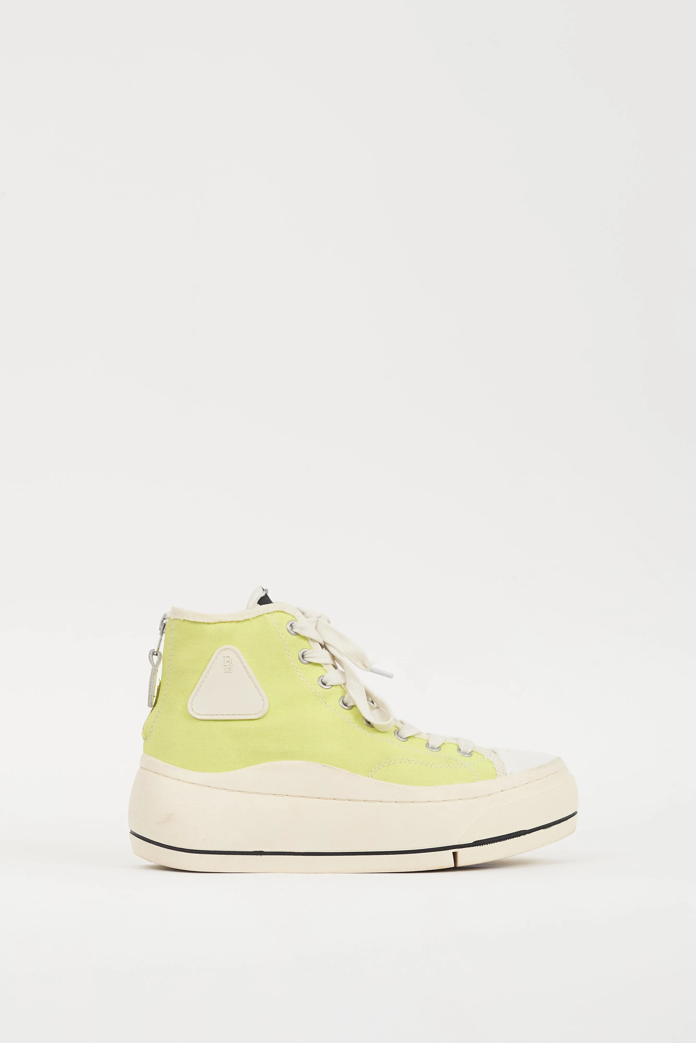 Neon Green & White Kurt Platform Sneaker