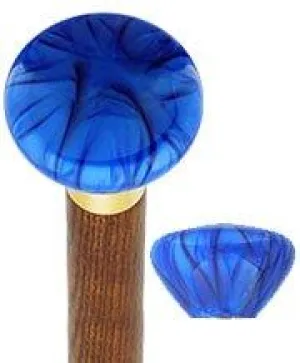 Nostalgia Pearl Blue Flat Top Cane w/ Custom Color Ash Shaft & Collar