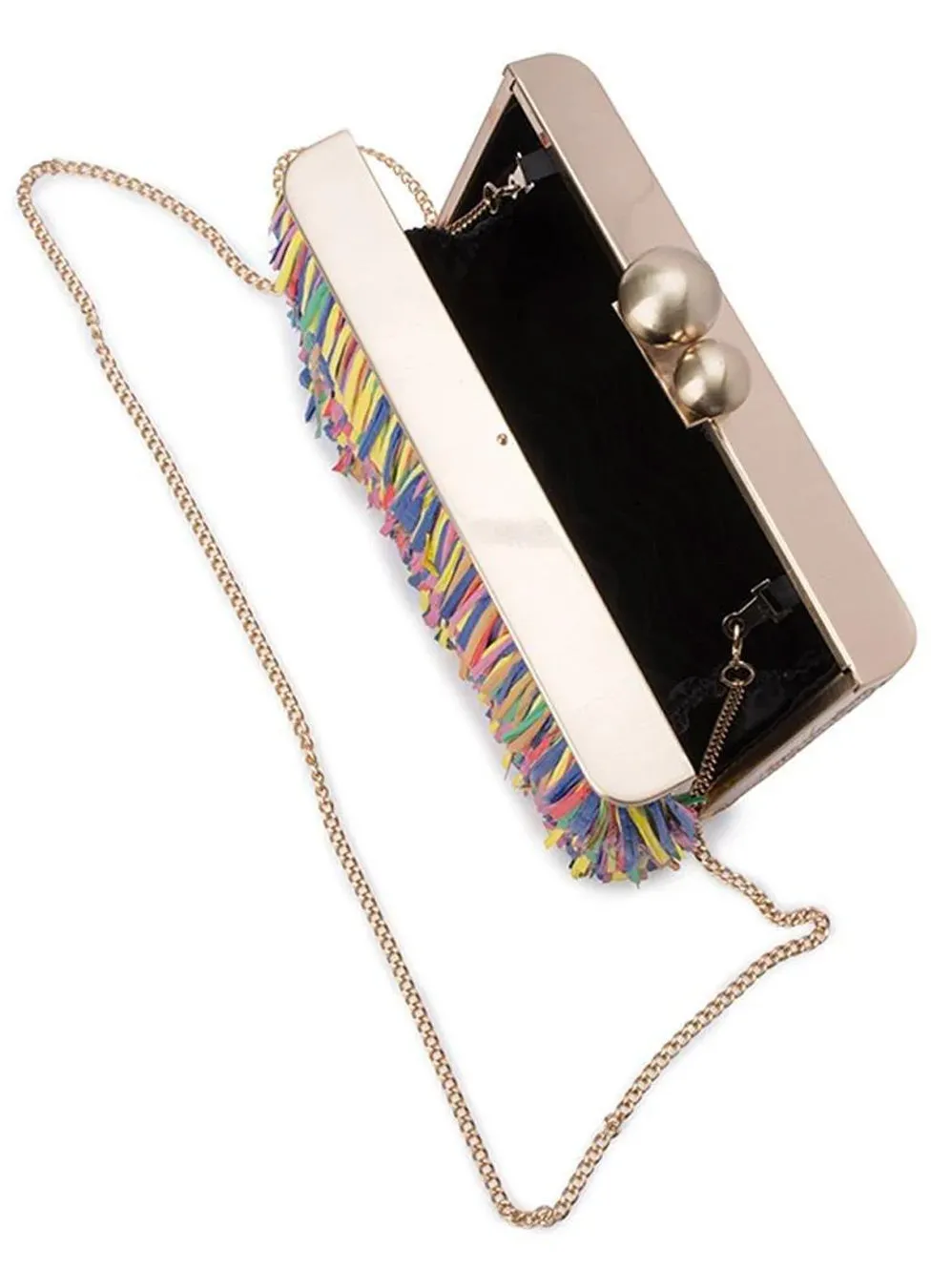 OLGA BERG CARLITA FRINGE CLUTCH