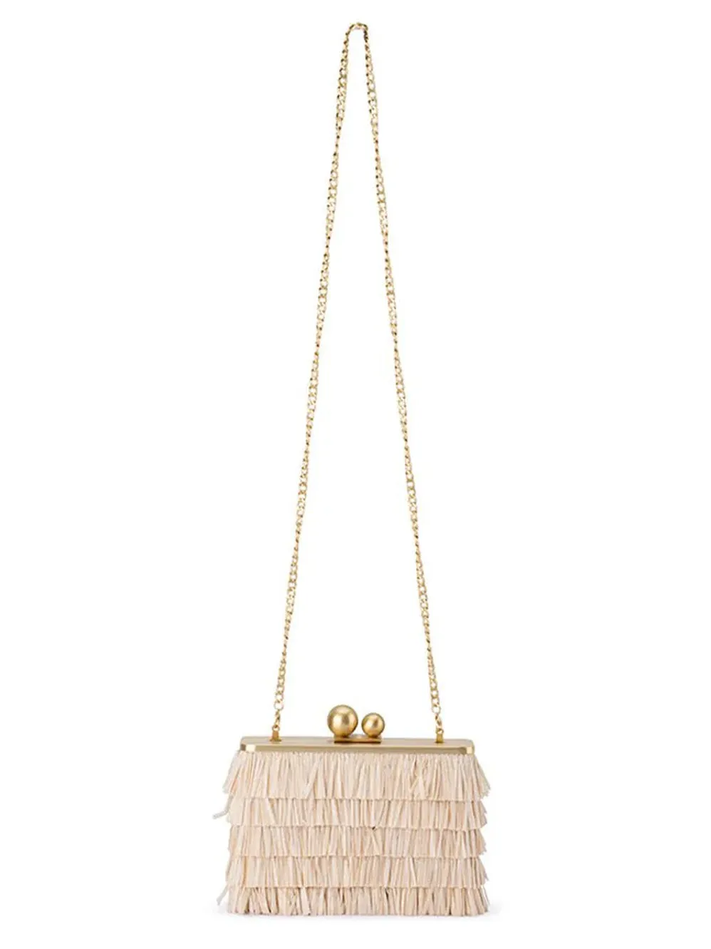 OLGA BERG CARLITA FRINGE CLUTCH