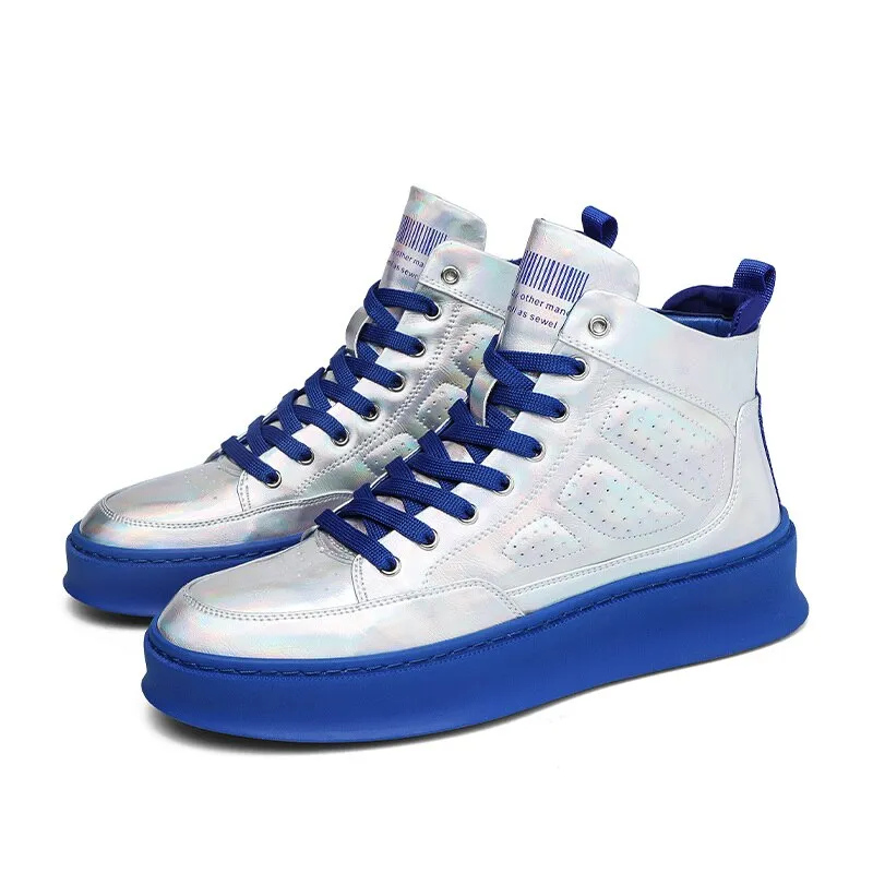 Platform Mirror Men's Sneakers Designer Luxury Brand White High Top Shoes For Men Hip Hop Casual Sneakers Men zapatillas hombre