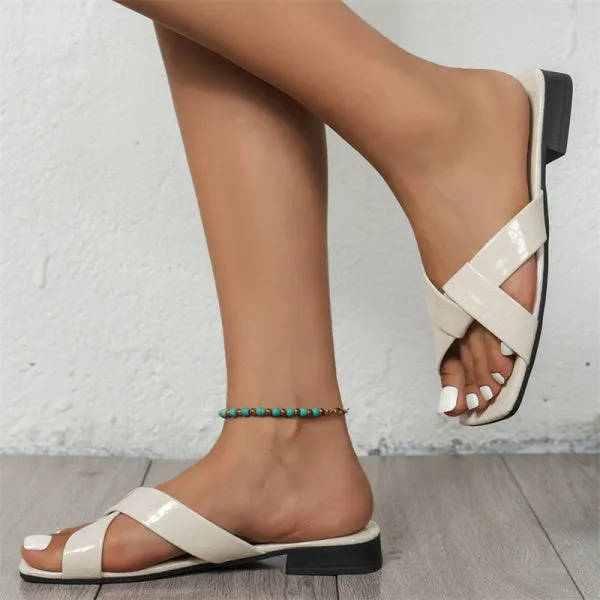 Purpdrank - Black Fashion Casual Hollowed Out Patchwork Solid Color Square Comfortable Shoes