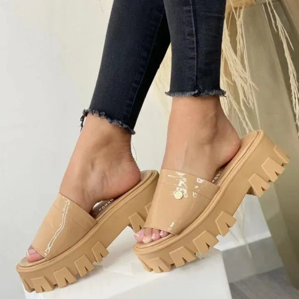 Purpdrank - Blue Casual Daily Patchwork Solid Color Round Comfortable Out Door Wedges Shoes (Heel Height 1.97in)