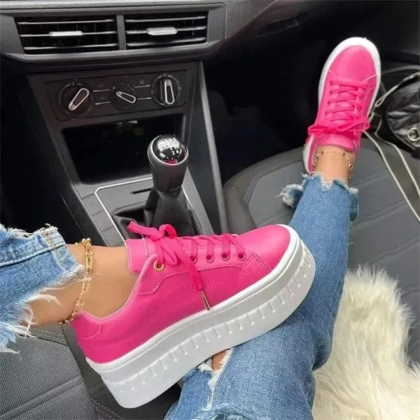 Purpdrank - Cream White Fashion Casual Patchwork Frenulum Solid Color Round Comfortable Flats Shoes