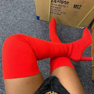 Purpdrank - Red Fashion Casual Patchwork Solid Color Pointed Comfortable Shoes (Subject To The Actual Object)